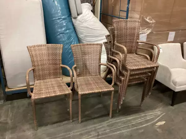 6x Luar terrasstoel bruin – comfortabele horeca-opstelling
