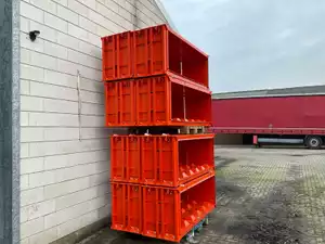 2x Legoblok betonmal voor stapelbare betonblokken