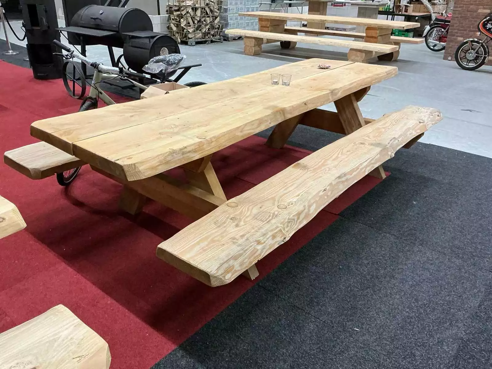 Houten picknicktafel 3 m – 12-persoons tuinbank