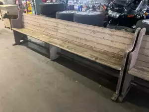 Houten kerkbank, ca. 318 cm breed