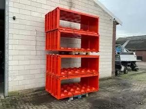 2x Legoblok betonmal voor stapelbare betonblokken