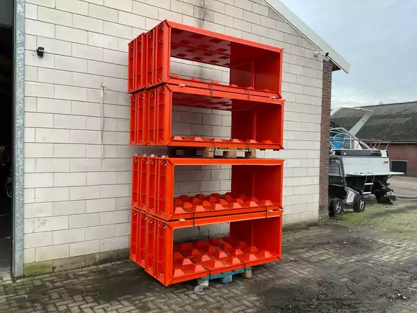 2x Legoblok betonmal voor stapelbare betonblokken
