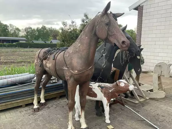 Decoratief paard en koe voor horeca of winkelpresentatie