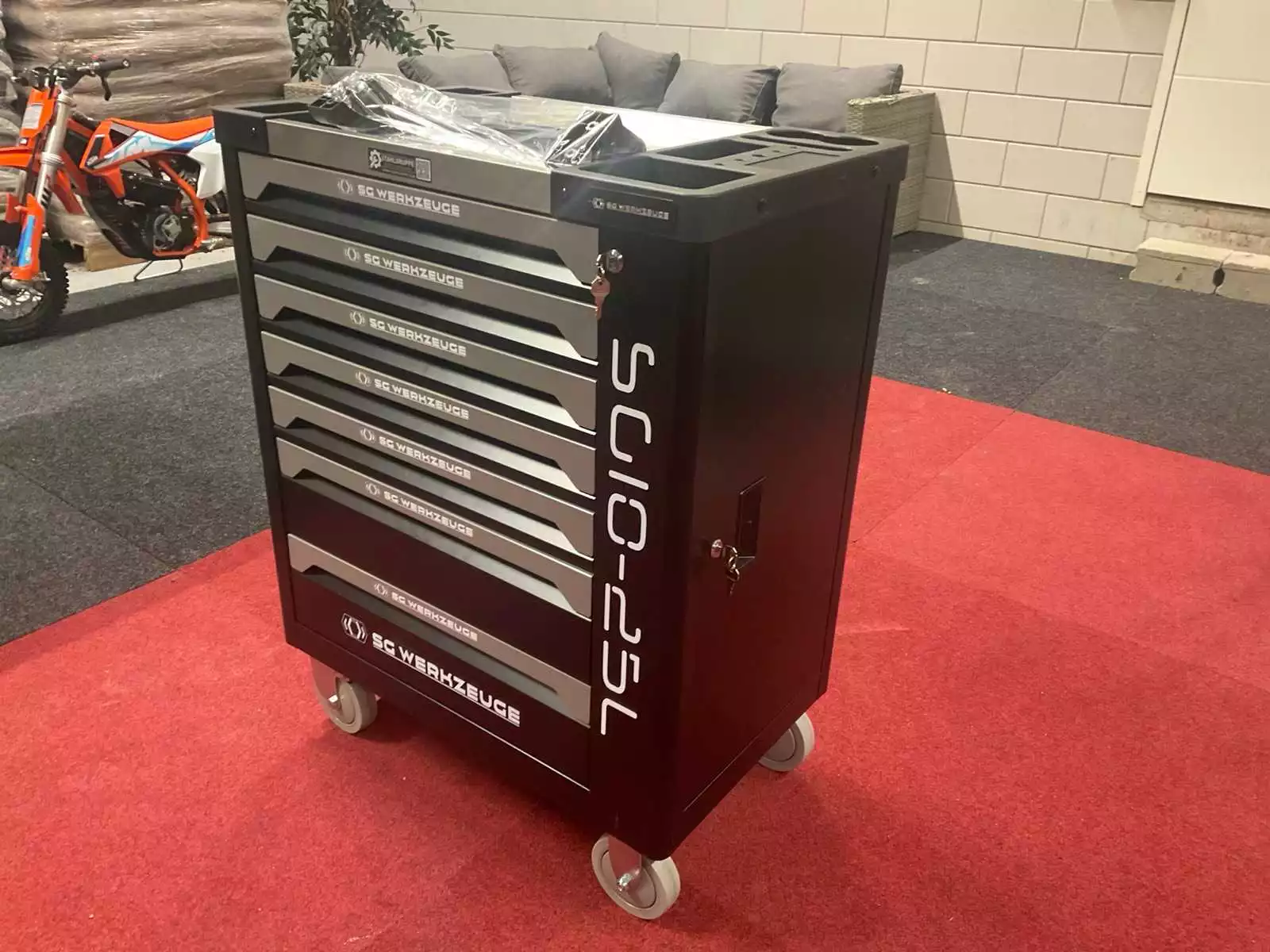 SG werkzeuge 7-laden gereedschapswagen gevuld, nieuw